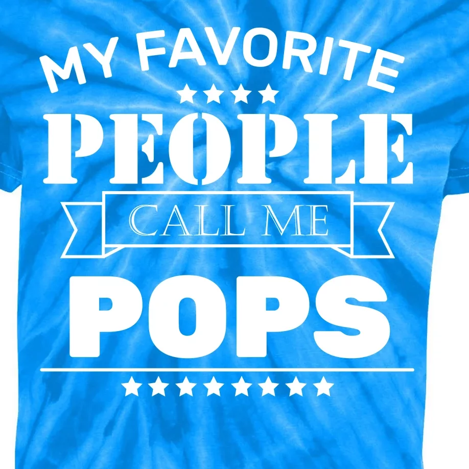 My Favorite People Call Me Pops Kids Tie-Dye T-Shirt