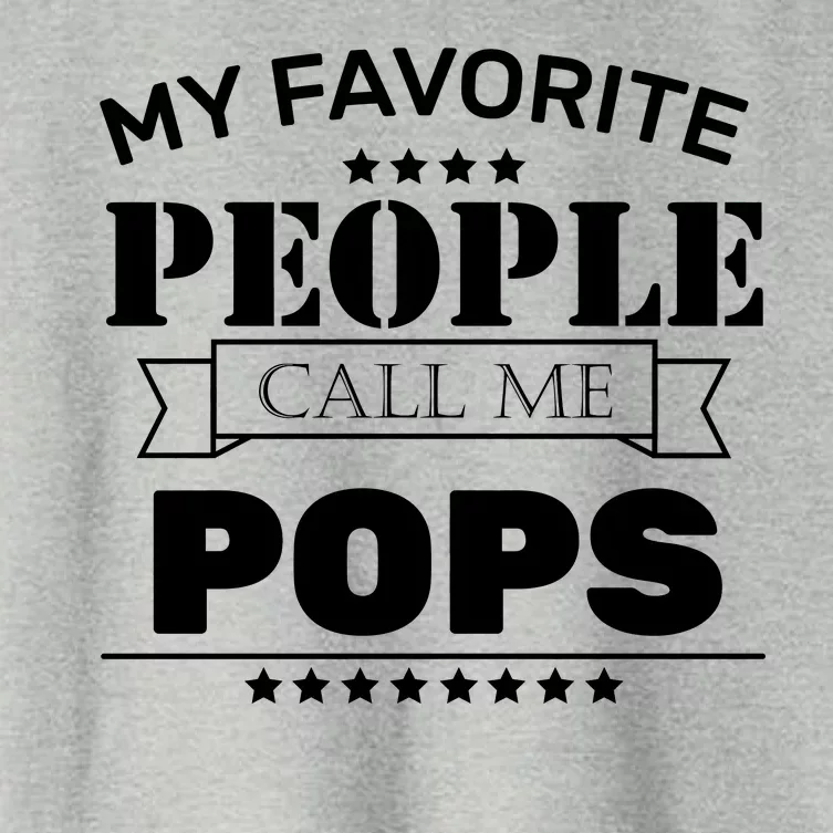 My Favorite People Call Me Pops Women's Crop Top Tee