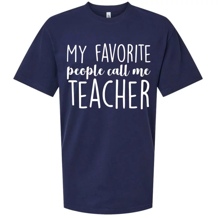 My Favorite People Call Me Teacher Sueded Cloud Jersey T-Shirt