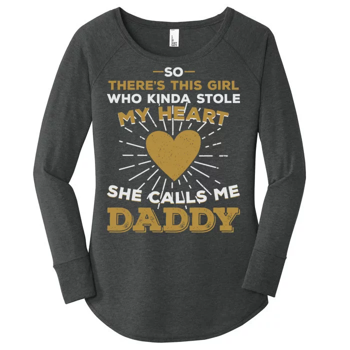 My Favorite Person Calls Me Daddy Women's Perfect Tri Tunic Long Sleeve Shirt