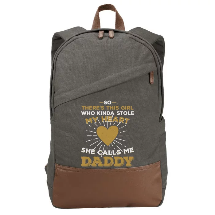 My Favorite Person Calls Me Daddy Cotton Canvas Backpack