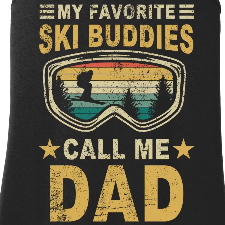 My Favorite Ski Buddies Call Me Dad Ladies Essential Tank