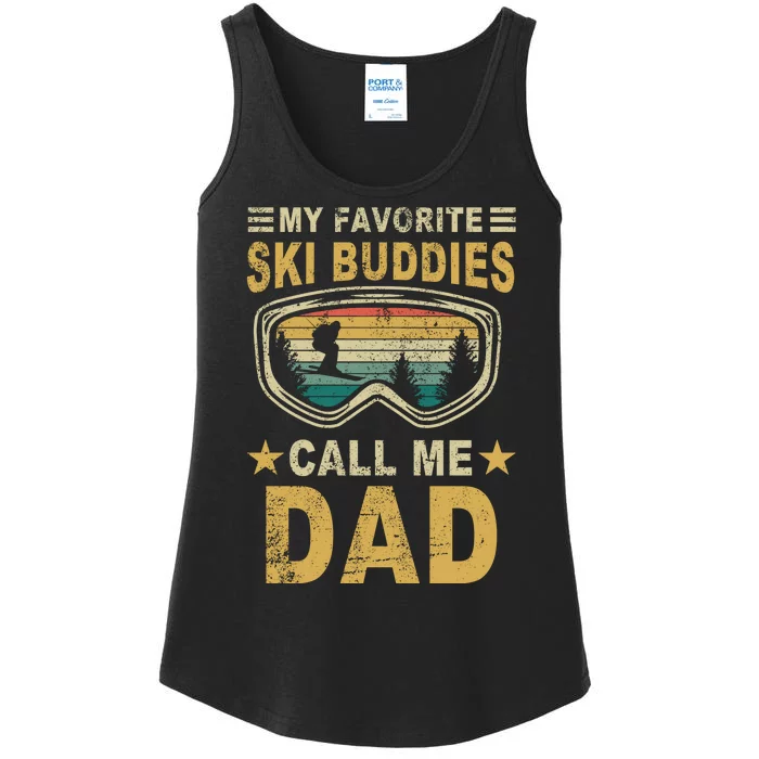 My Favorite Ski Buddies Call Me Dad Ladies Essential Tank