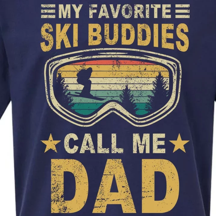 My Favorite Ski Buddies Call Me Dad Sueded Cloud Jersey T-Shirt