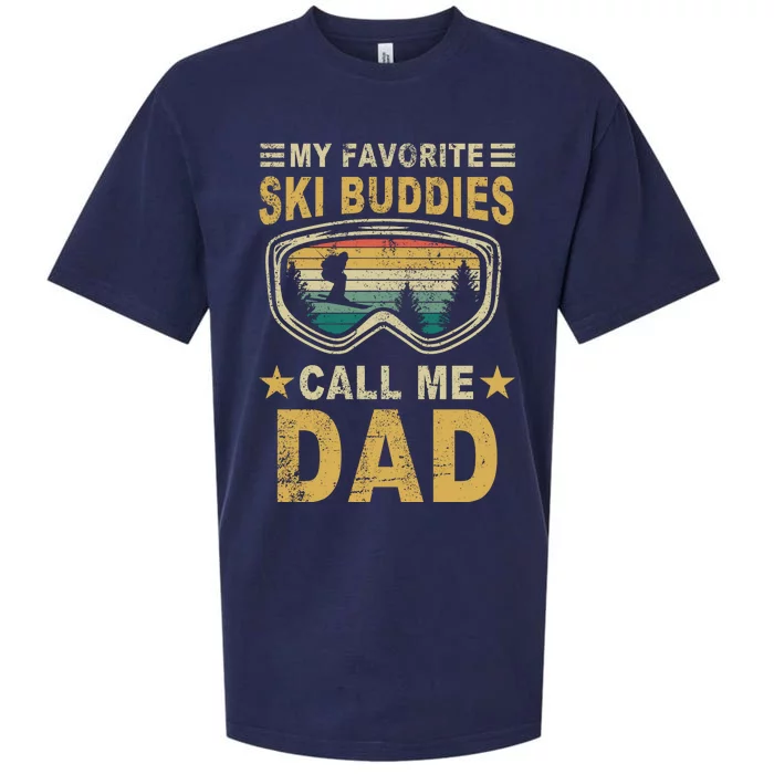 My Favorite Ski Buddies Call Me Dad Sueded Cloud Jersey T-Shirt