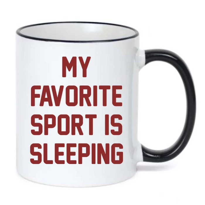 My Favorite Sport Is Sleeping Black Color Changing Mug