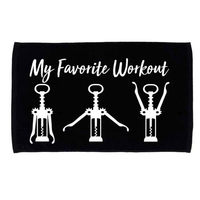 My Favorite Workout Wine Lover Microfiber Hand Towel