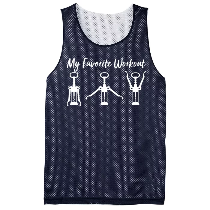 My Favorite Workout Wine Lover Mesh Reversible Basketball Jersey Tank