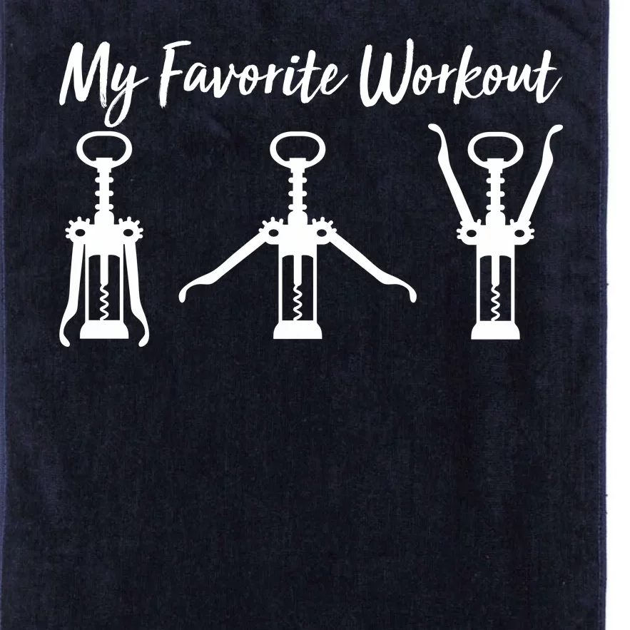 My Favorite Workout Wine Lover Platinum Collection Golf Towel