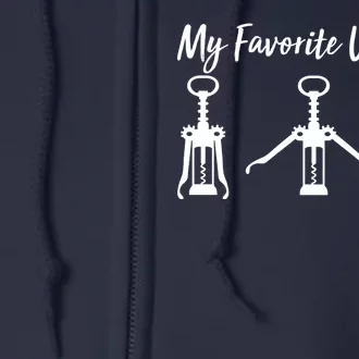 My Favorite Workout Wine Lover Full Zip Hoodie