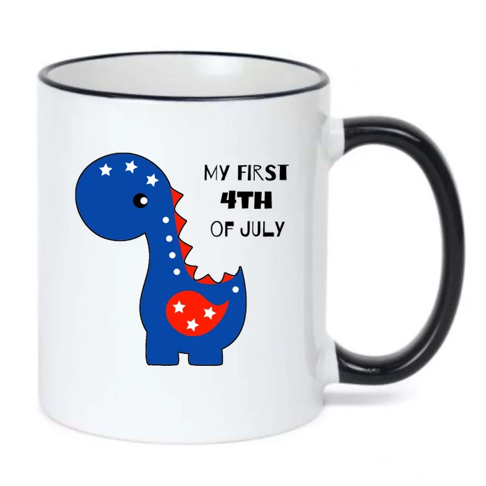 My First 4th of July Cute Dinosaur Black Color Changing Mug