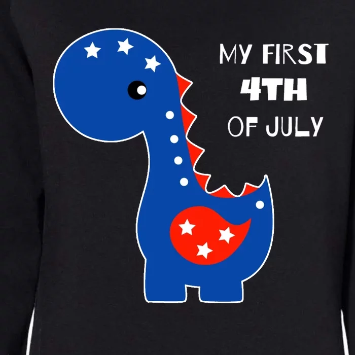 My First 4th of July Cute Dinosaur Womens California Wash Sweatshirt