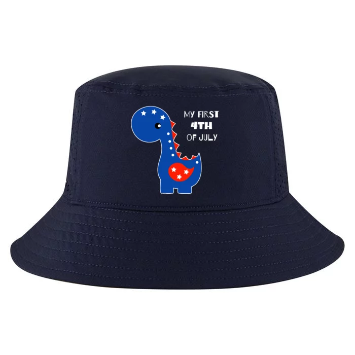 My First 4th of July Cute Dinosaur Cool Comfort Performance Bucket Hat