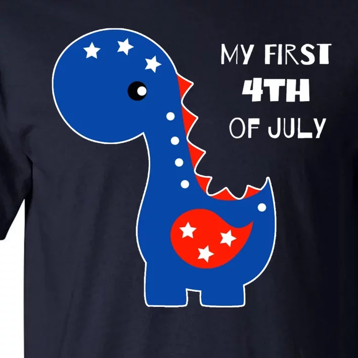 My First 4th of July Cute Dinosaur Tall T-Shirt