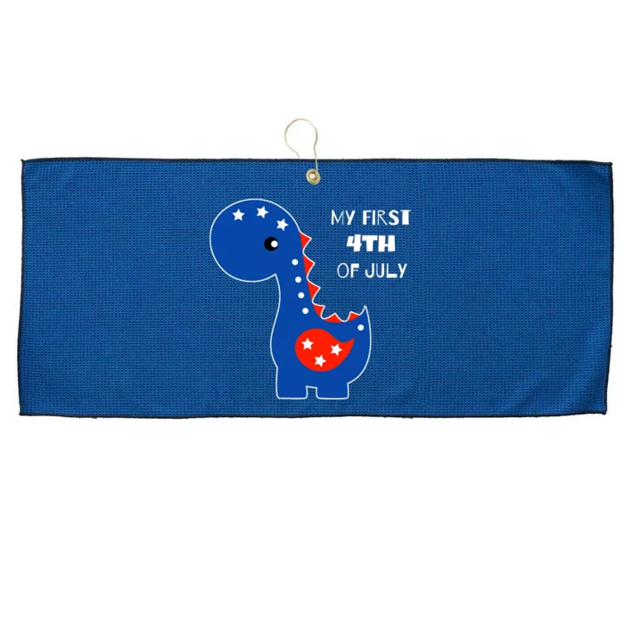 My First 4th of July Cute Dinosaur Large Microfiber Waffle Golf Towel