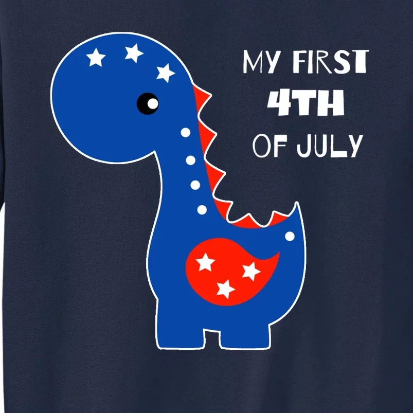 My First 4th of July Cute Dinosaur Tall Sweatshirt