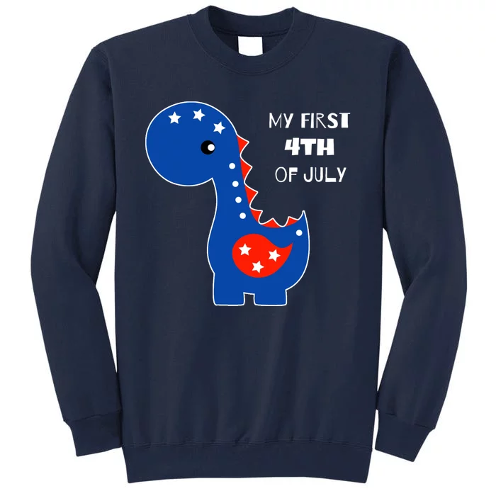 My First 4th of July Cute Dinosaur Tall Sweatshirt