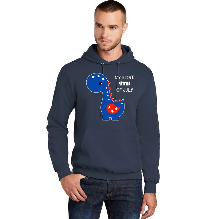 My First 4th of July Cute Dinosaur Tall Hoodie