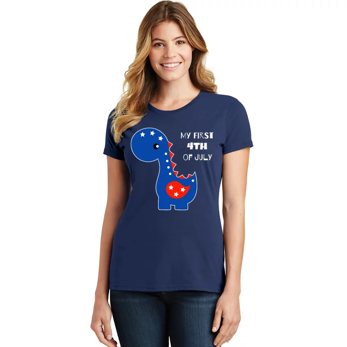 My First 4th of July Cute Dinosaur Women's T-Shirt