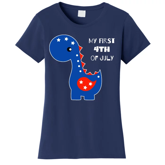 My First 4th of July Cute Dinosaur Women's T-Shirt