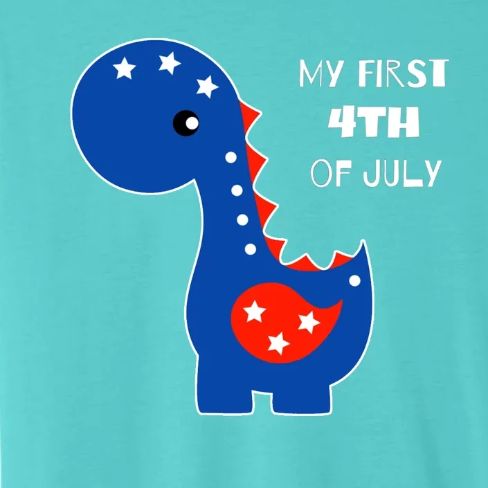 My First 4th of July Cute Dinosaur ChromaSoft Performance T-Shirt