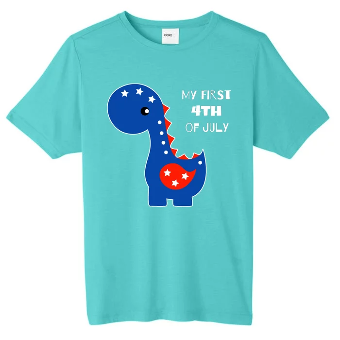 My First 4th of July Cute Dinosaur ChromaSoft Performance T-Shirt