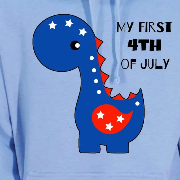 My First 4th of July Cute Dinosaur Unisex Surf Hoodie