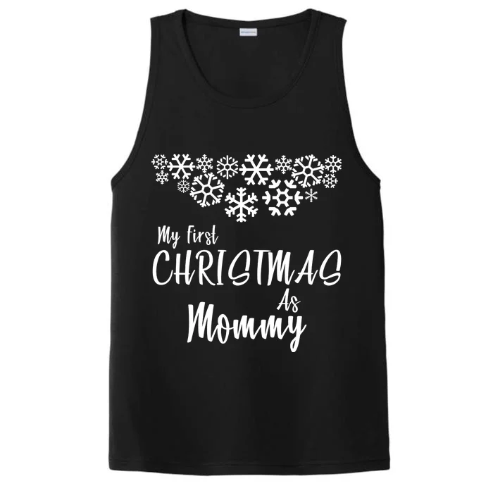 My First Christmas As Mommy Performance Tank