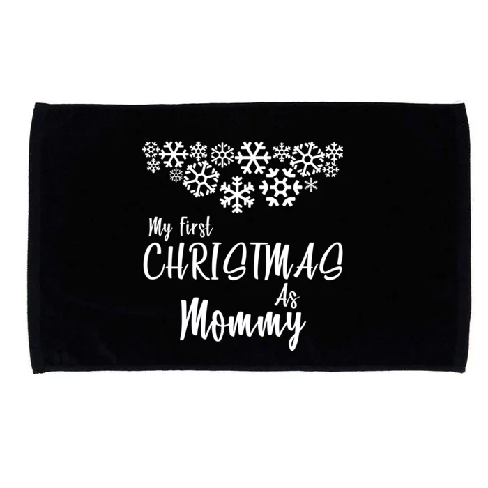 My First Christmas As Mommy Microfiber Hand Towel