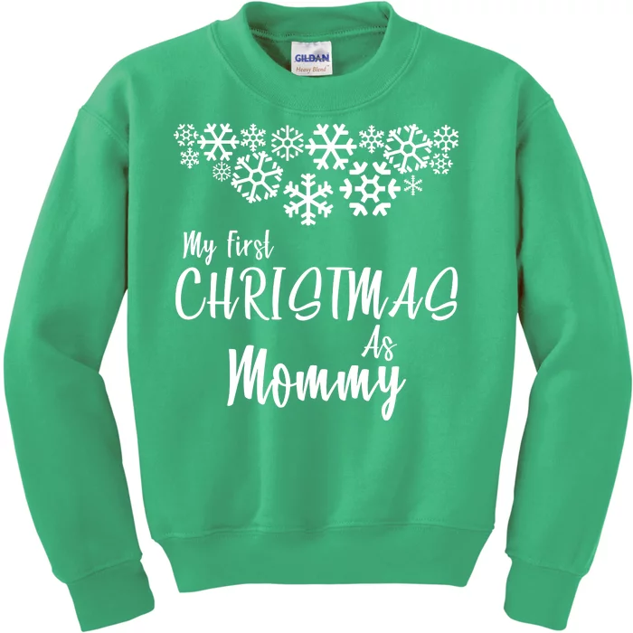 My First Christmas As Mommy Kids Sweatshirt