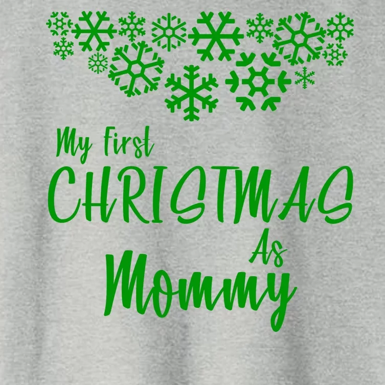 My First Christmas As Mommy Women's Crop Top Tee