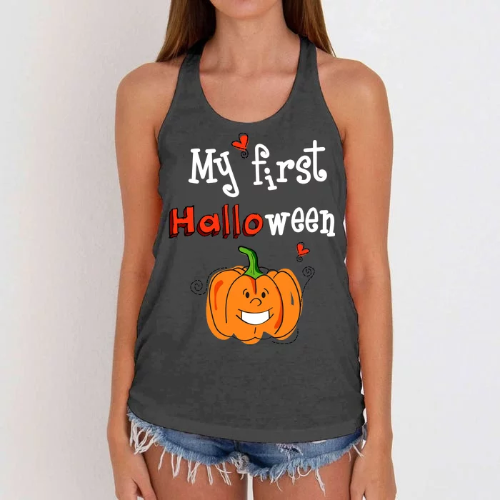 My First Halloween Women's Knotted Racerback Tank