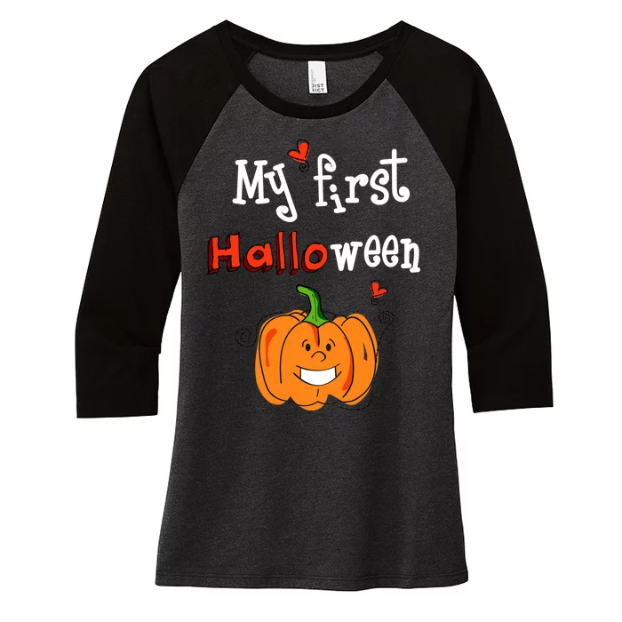 My First Halloween Women's Tri-Blend 3/4-Sleeve Raglan Shirt