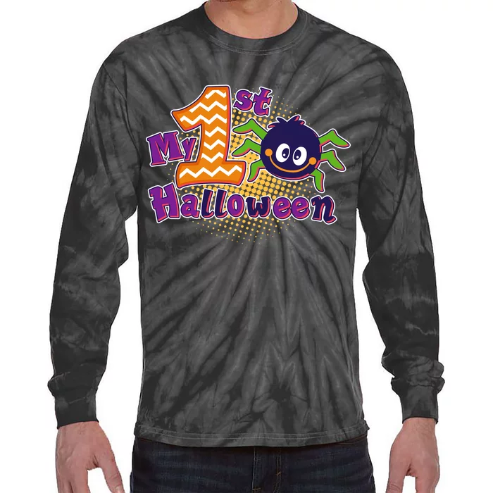 My First Halloween Cute Spider Tie-Dye Long Sleeve Shirt