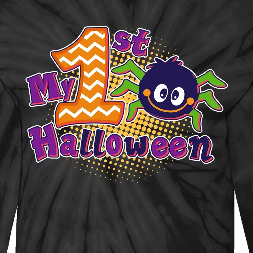 My First Halloween Cute Spider Tie-Dye Long Sleeve Shirt