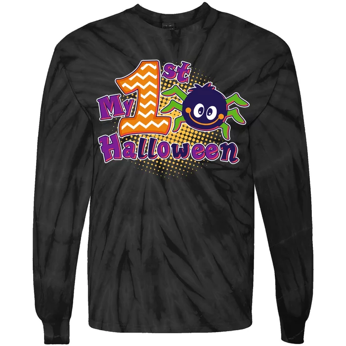 My First Halloween Cute Spider Tie-Dye Long Sleeve Shirt