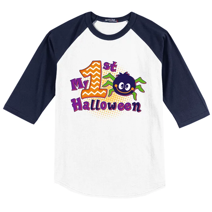 My First Halloween Cute Spider Baseball Sleeve Shirt