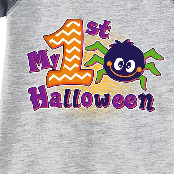 My First Halloween Cute Spider Infant Baby Jersey Bodysuit