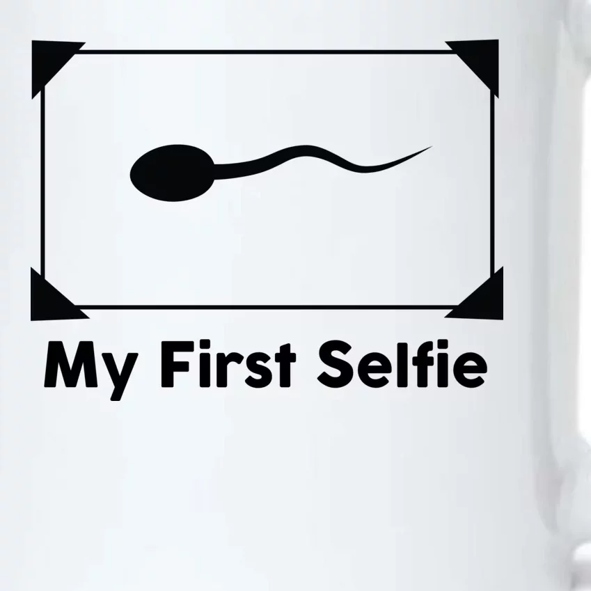 My First Selfie Funny Parody Black Color Changing Mug