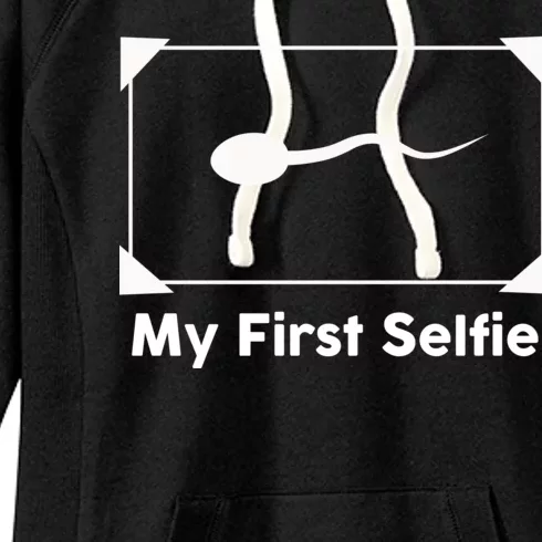 My First Selfie Funny Parody Women's Fleece Hoodie