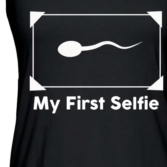 My First Selfie Funny Parody Ladies Essential Flowy Tank