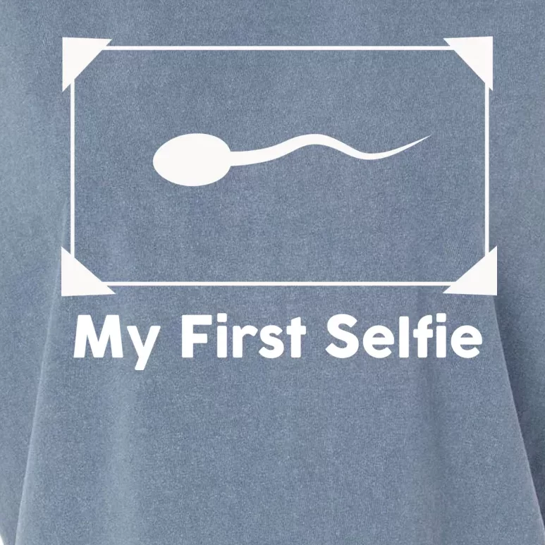 My First Selfie Funny Parody Garment-Dyed Women's Muscle Tee