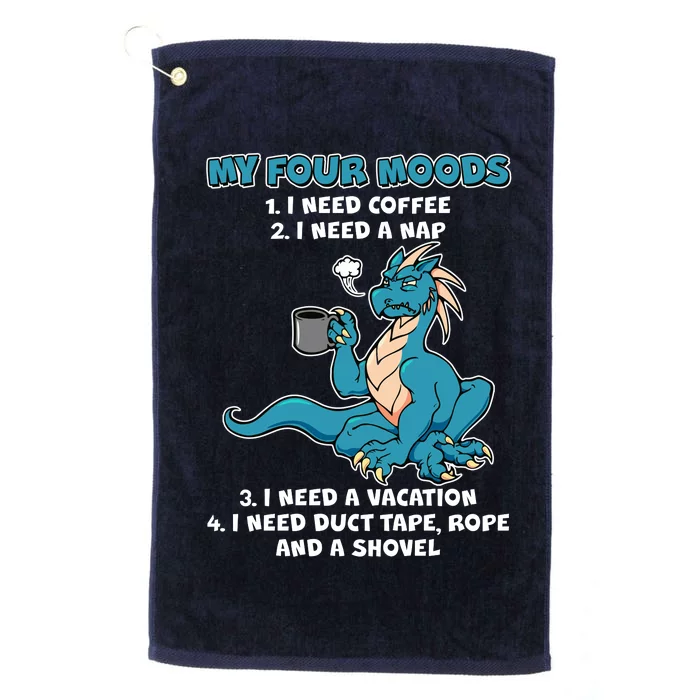 My Four Moods Cranky Coffee Dragon Platinum Collection Golf Towel