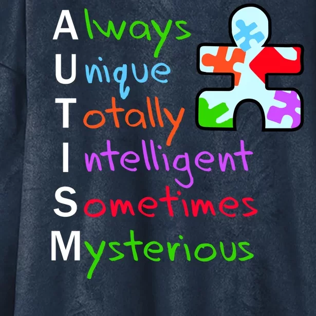 My Gift Is Autism: Always Unique Totally Intelligent Sometime Mysterious Puzzle Hooded Wearable Blanket