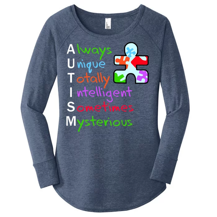 My Gift Is Autism: Always Unique Totally Intelligent Sometime Mysterious Puzzle Women's Perfect Tri Tunic Long Sleeve Shirt