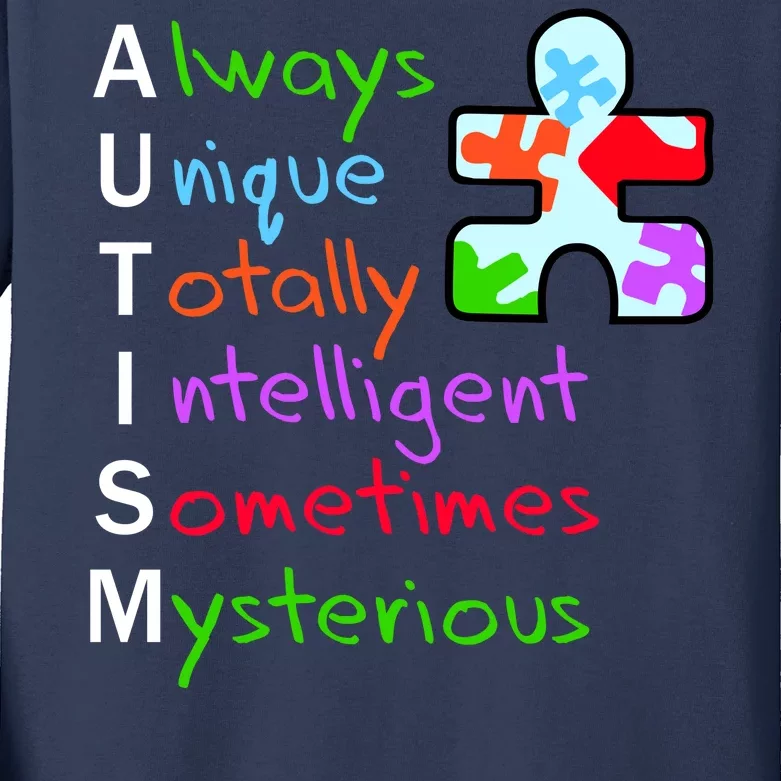 My Gift Is Autism: Always Unique Totally Intelligent Sometime Mysterious Puzzle Kids Long Sleeve Shirt