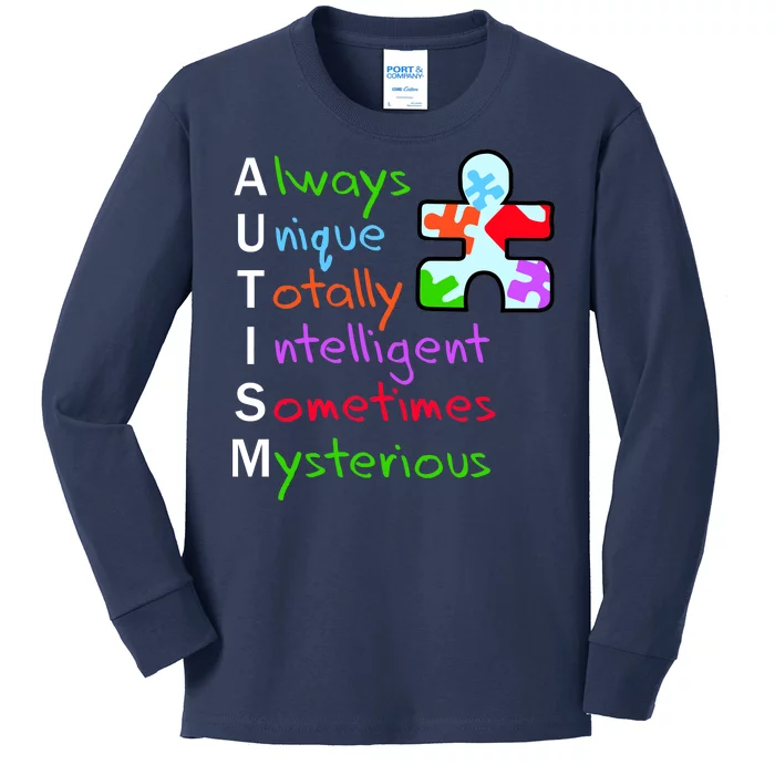 My Gift Is Autism: Always Unique Totally Intelligent Sometime Mysterious Puzzle Kids Long Sleeve Shirt