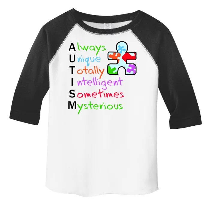 My Gift Is Autism: Always Unique Totally Intelligent Sometime Mysterious Puzzle Toddler Fine Jersey T-Shirt