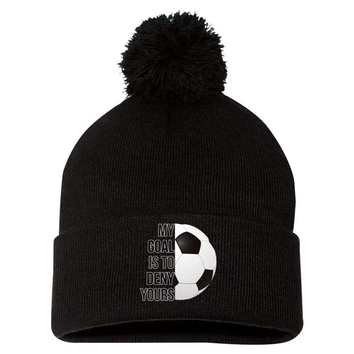 My Goal Is To Deny Yours Pom Pom 12in Knit Beanie