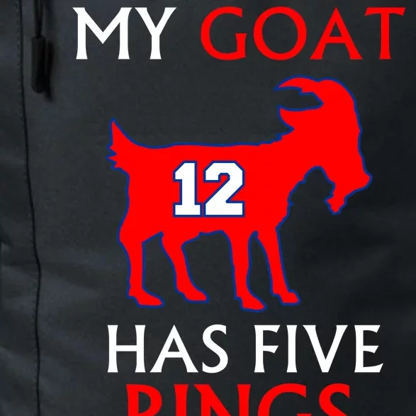 My Goat #12 Has Five Rings New England Football Champs Daily Commute Backpack